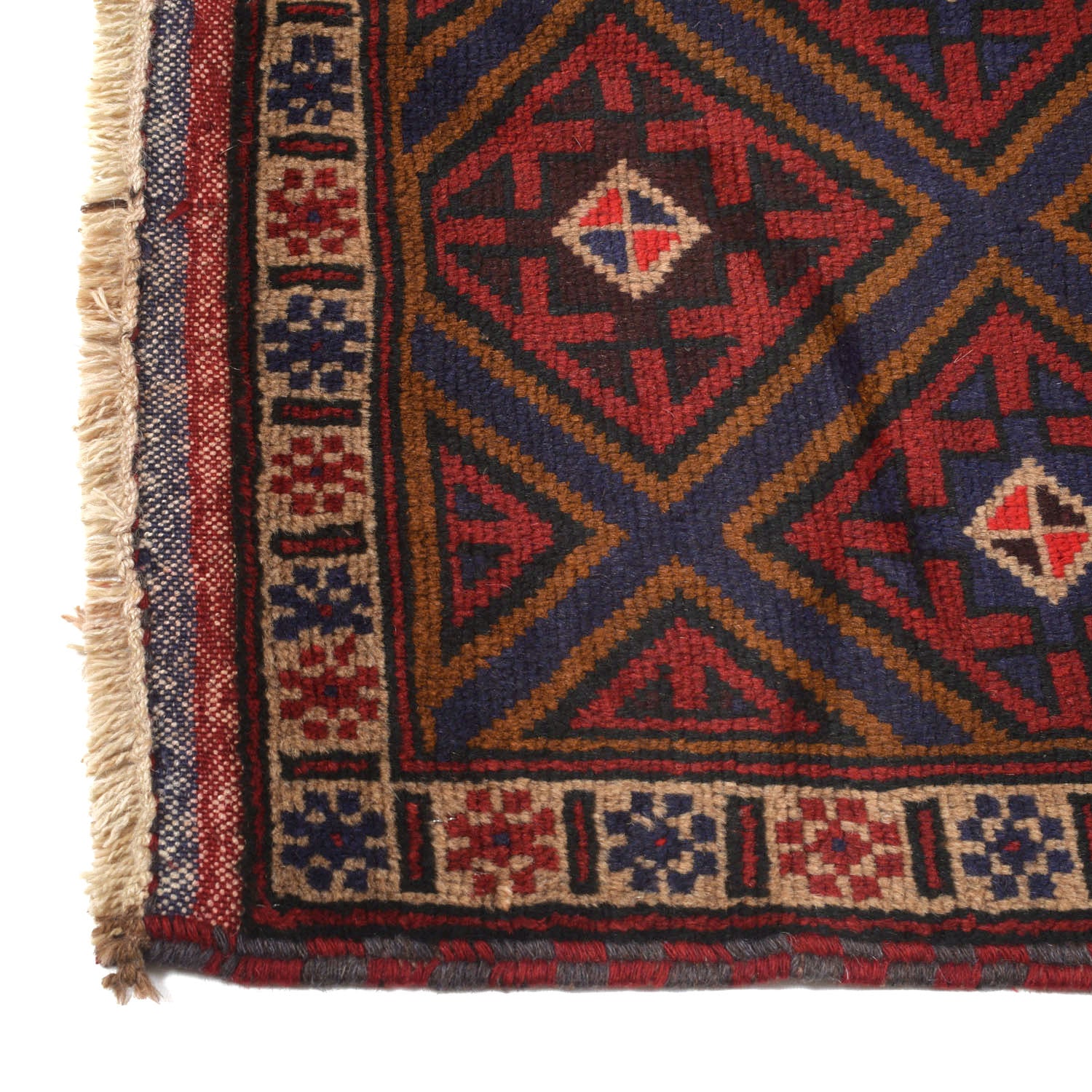 Hand Knotted Baluchi Rug 3' 2 x 4' 8 (ft) - No. W14229