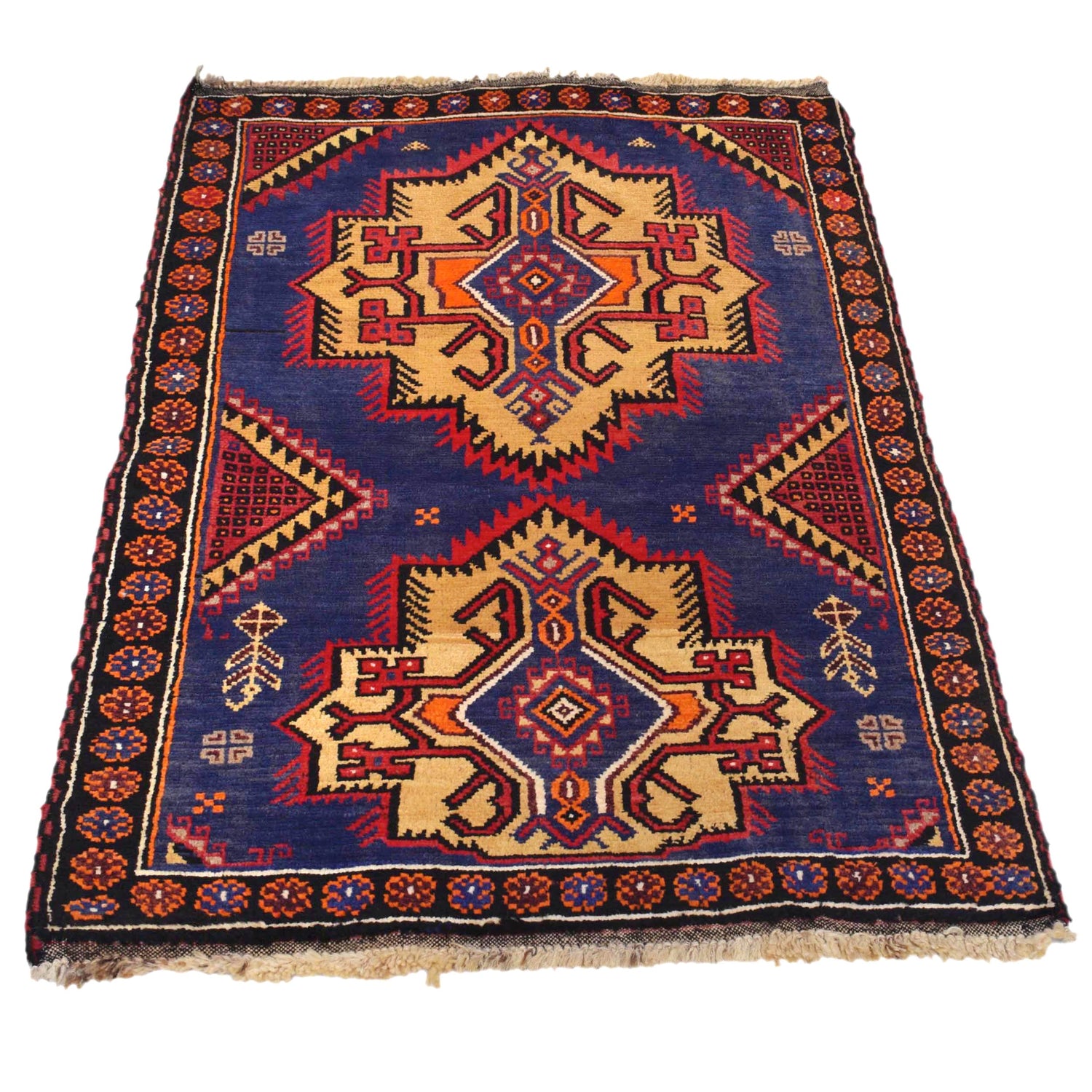 Blue Color Baluchi Rug 2' 11" x 4' 9" (ft) - W14755