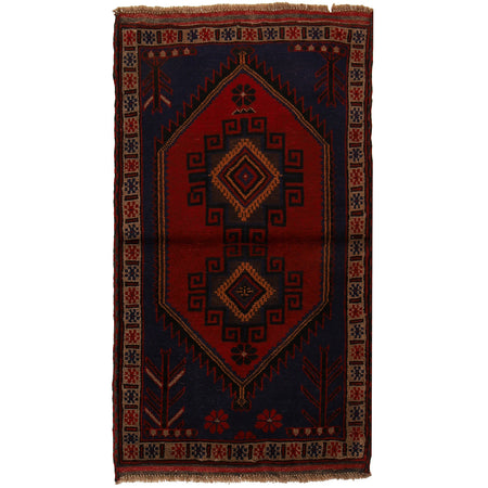 Handmade Baluchi Rug 2' 4 x 4' 2 (ft) - No. W14758