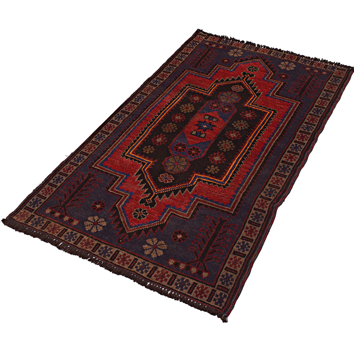 Tribal Baloch Rug 2' 7 x 4' 6 (ft) - No. W14922