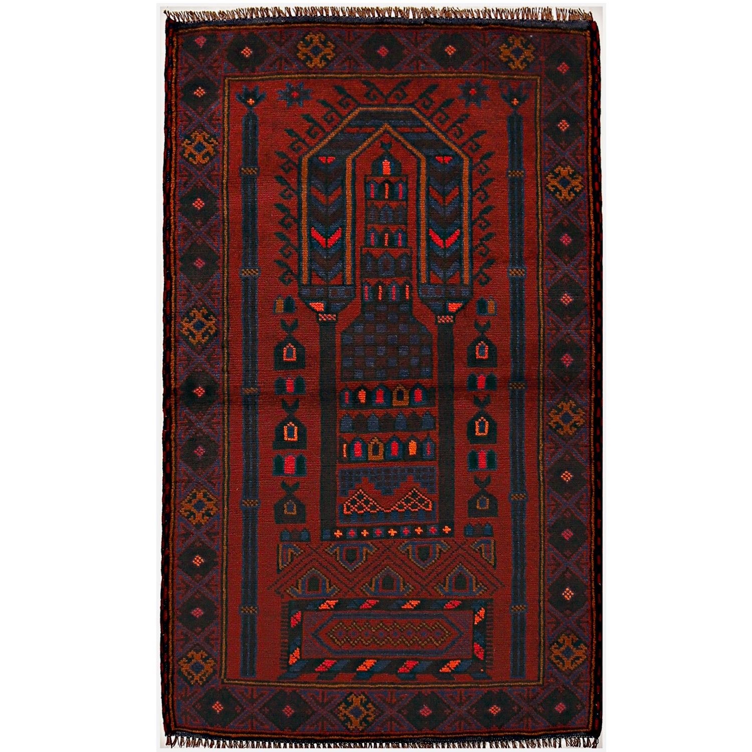 Tribal Baloch Rug 2' 8 x 4' 8 (ft) - No. W14925