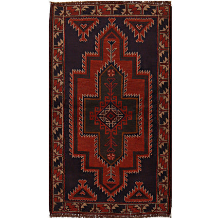 Tribal Baloch Rug 2' 9 x 5' 1 (ft) - No. W14926
