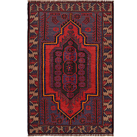 Baluchi Small Size Rug 3' 0 x 4' 6 (ft) - No. W14958