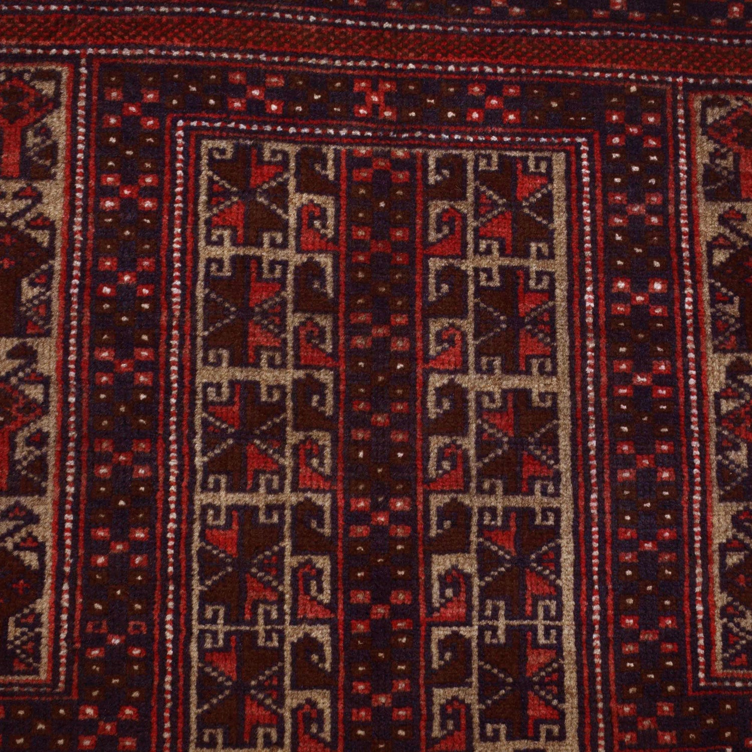 Red Color Prayer Rug 2' 8" x 3' 11" (ft) - No. W15017