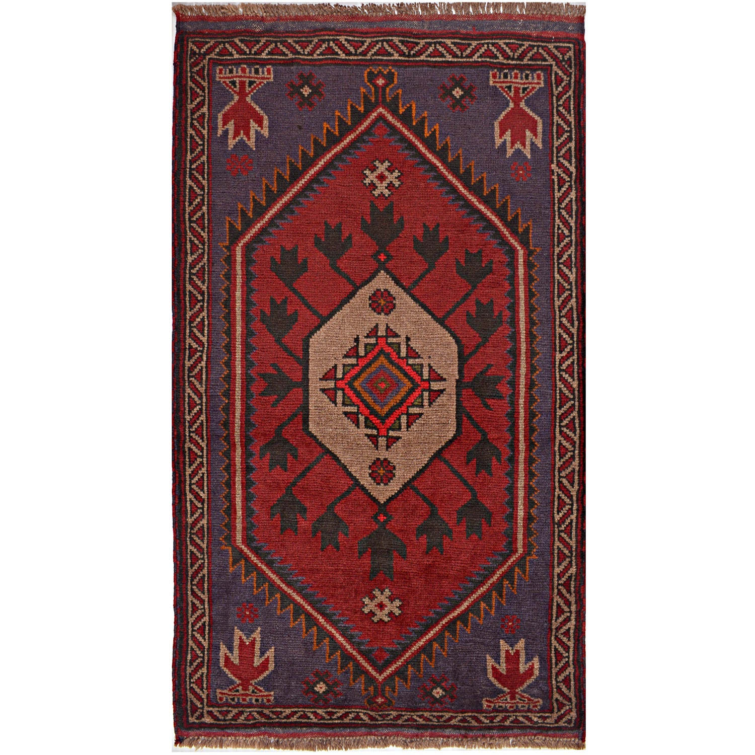 Tribal Baloch Rug 2' 8 x 4' 8 (ft) - No. W15039