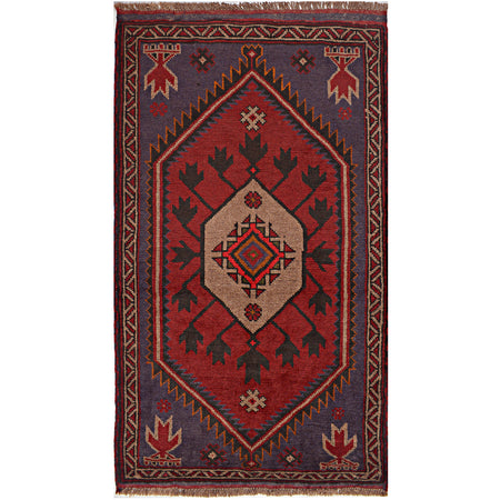 Tribal Baloch Rug 2' 8 x 4' 8 (ft) - No. W15039