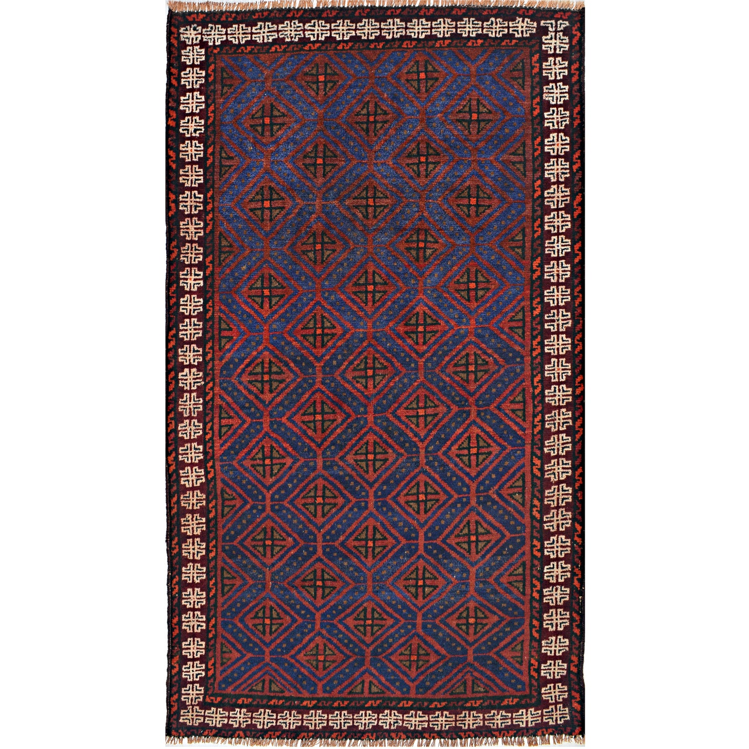 Hand Knotted Baluchi Rug 2' 8 x 5' 1 (ft) - No. W15078