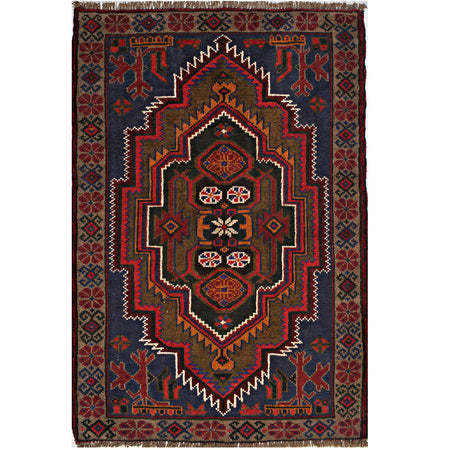 Handmade Baluchi Rug 2' 8 x 4' 2 (ft) - No. W15079