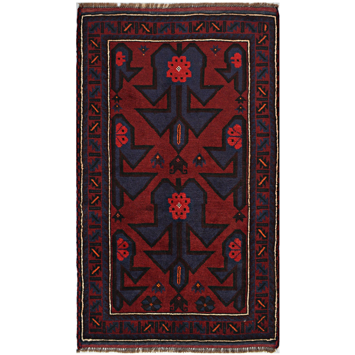 Tribal Baloch Rug 2' 7 x 4' 6 (ft) - No. W15083