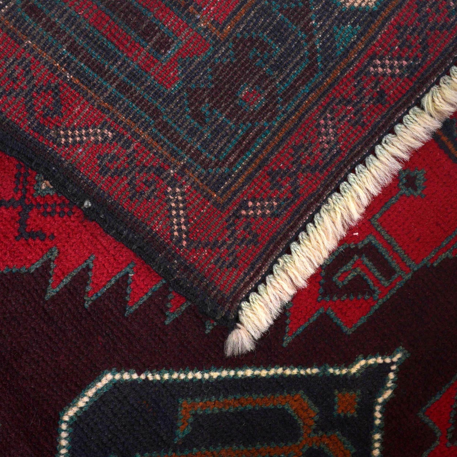 Red Color Baluchi Rug 2' 9" x 4' 3" (ft) - No. W15153