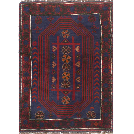 Hand Knotted Baluchi Rug 2' 8 x 4' 3 (ft) - No. W15211