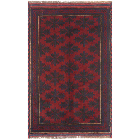 Red Color Baluchi Rug 2' 7 x 4' 5 (ft) - No. W15219