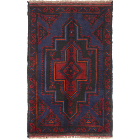 Blue Color Baluchi Rug 2' 9 x 4' 8 (ft) - No. W15221