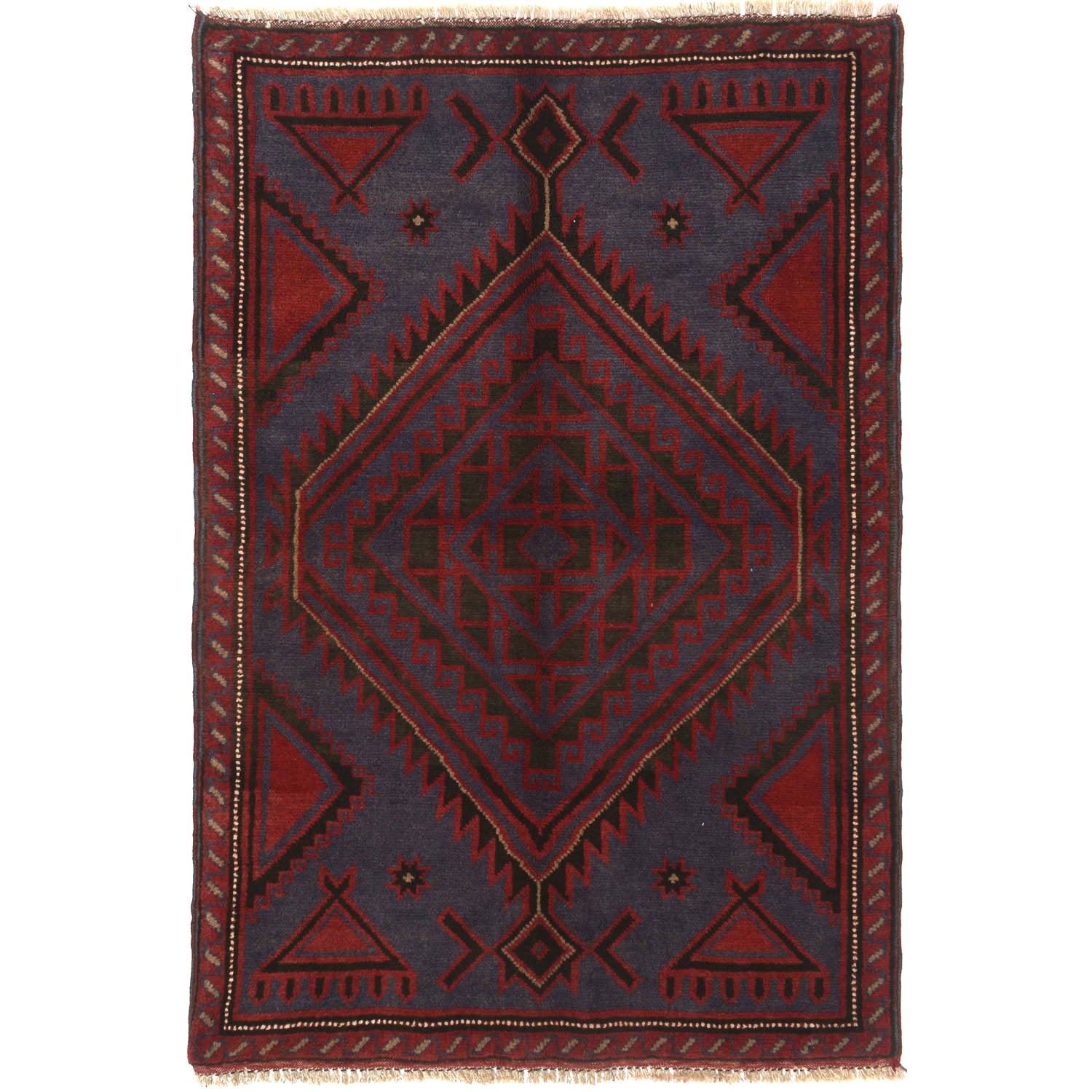 Baluch Small Size Rug 3' 0 x 4' 4 (ft) - No. W15227