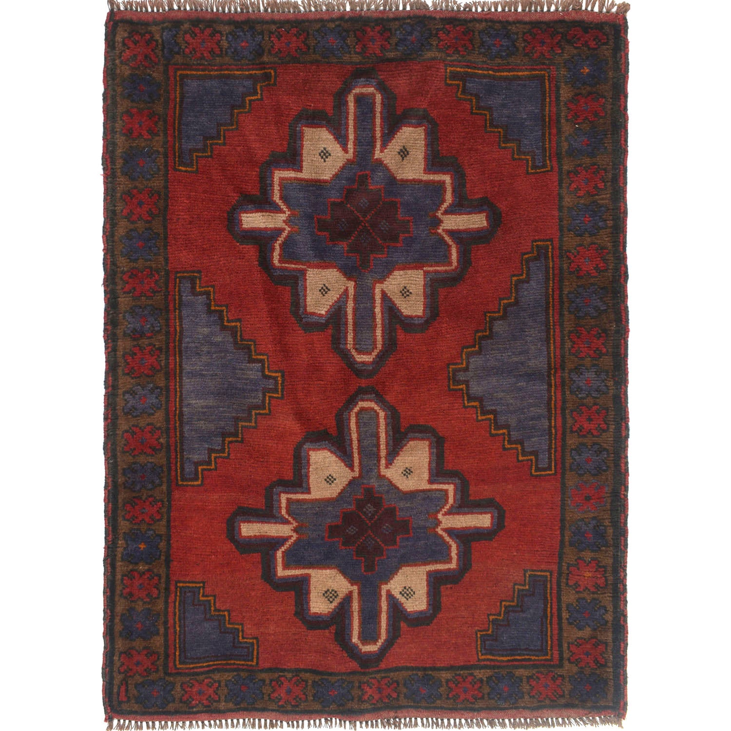 Baluch Small Size Rug 3' 4 x 4' 6 (ft) - No. W15228