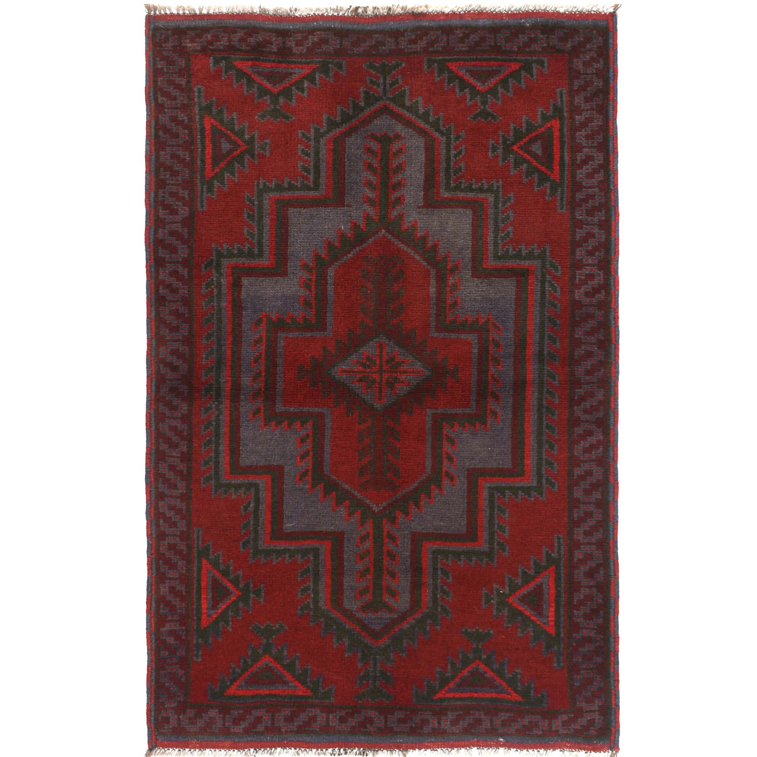 Hand Knotted Baluchi Rug 2' 9 x 4' 4 (ft) - No. W15255