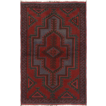 Hand Knotted Baluchi Rug 2' 9 x 4' 4 (ft) - No. W15255