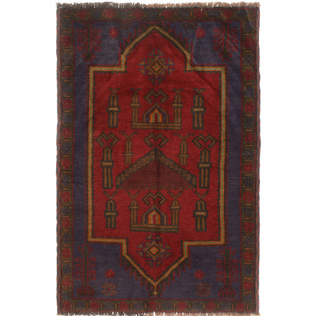 Traditional Baloch Rug 2' 9 x 4' 9 (ft) - No. W15325
