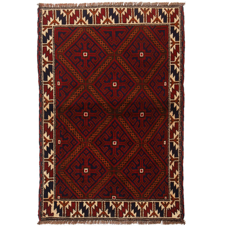 Tribal Baloch Rug 3' 1 x 4' 4 (ft) - No. W15618