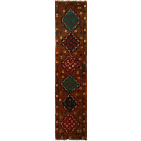 Hand Knotted Baluchi Runner 2' 0 x 9' 5 (ft) - No. W16720