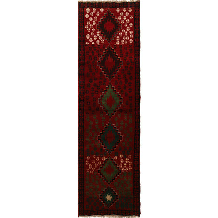 Hand Knotted Baluchi Runner 2' 5 x 9' 2 (ft) - No. W16723