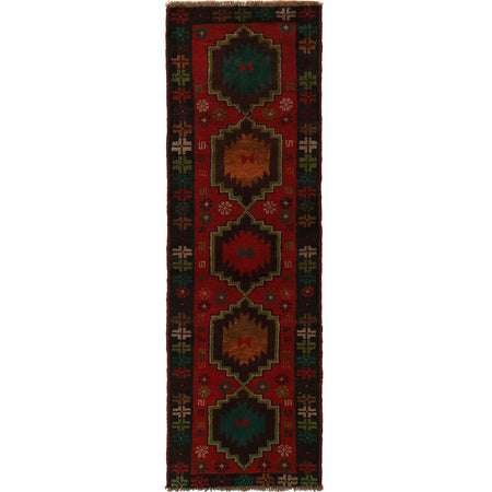 Hand Knotted Baluchi Runner 2' 0 x 6' 5 (ft) - No. W16728