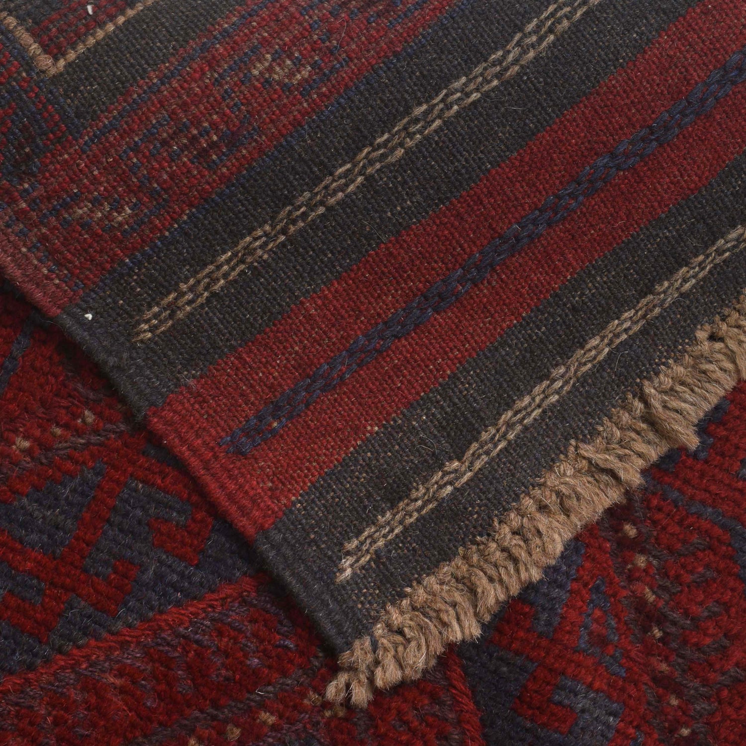 Red Mashwani Short Runner 1' 11" x 7' 11" (ft) - No. W17066