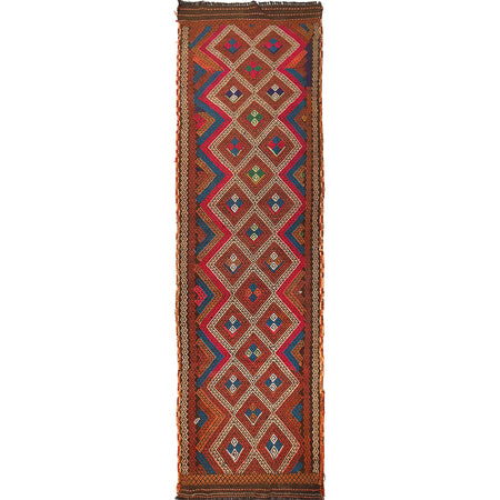Flatweave Kilim Runner 2' 9" x 9' 1" (ft) - No. W17096