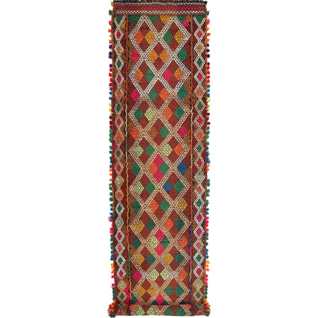 Flatweave Dhurrie Runner 2' 6" x 10' 3" (ft) - No. W17109