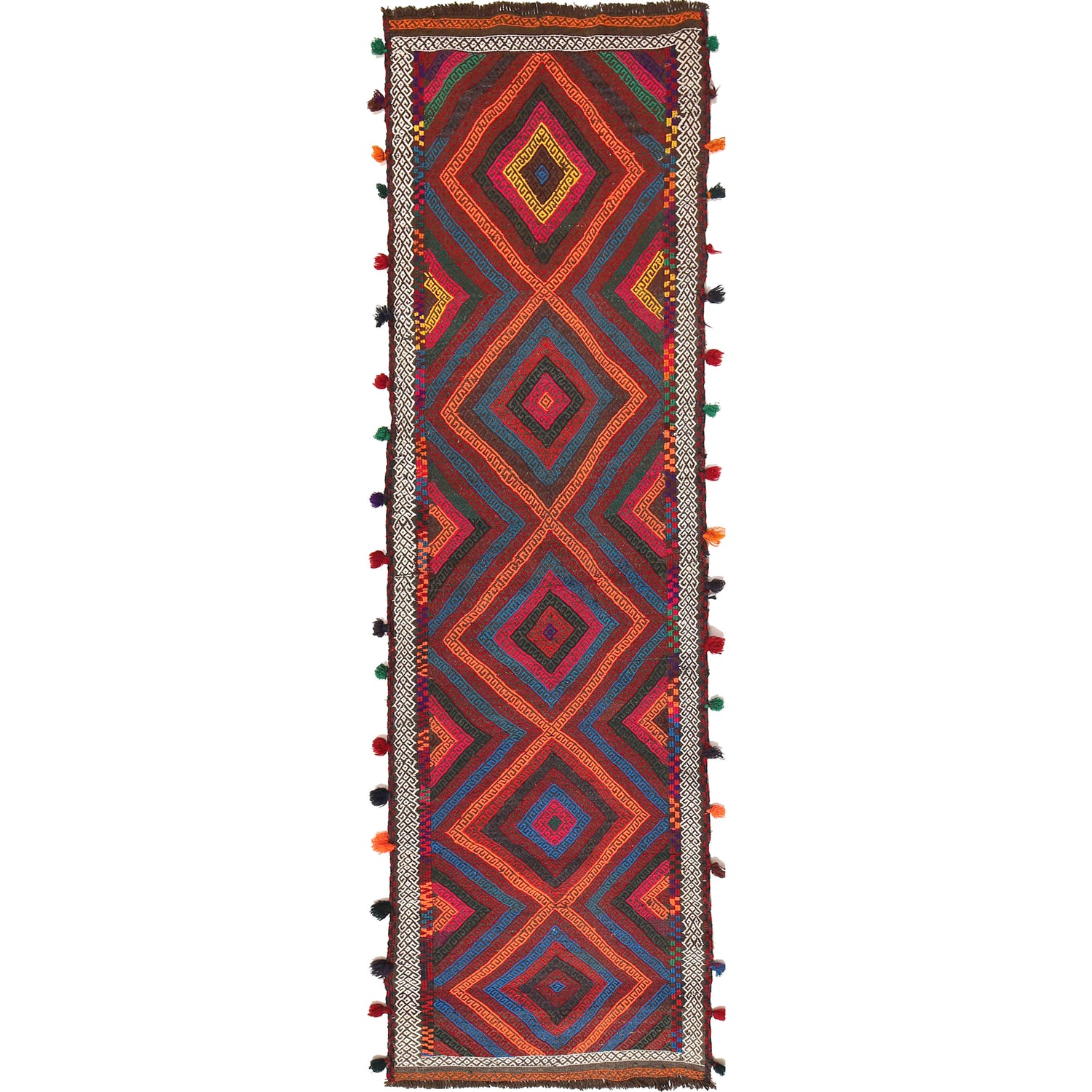 Handmade Suzuni Kilim Runner 2' 7" x 8' 11" (ft) - No. W17113