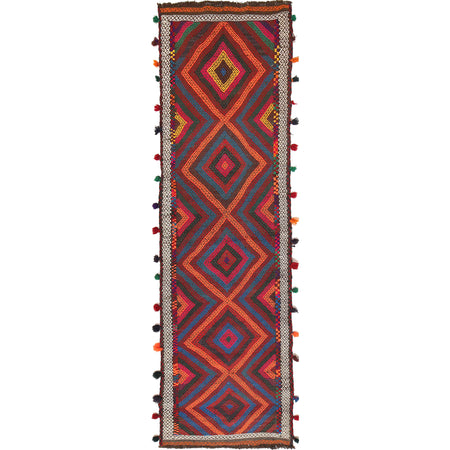 Handmade Suzuni Kilim Runner 2' 7" x 8' 11" (ft) - No. W17113