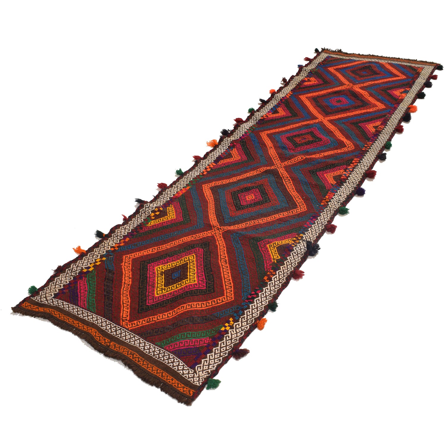 Handmade Suzuni Kilim Runner 2' 7" x 8' 11" (ft) - No. W17113