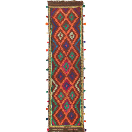 Handmade Suzuni Kilim Runner 2' 4" x 8' 5" (ft) - No. W17117