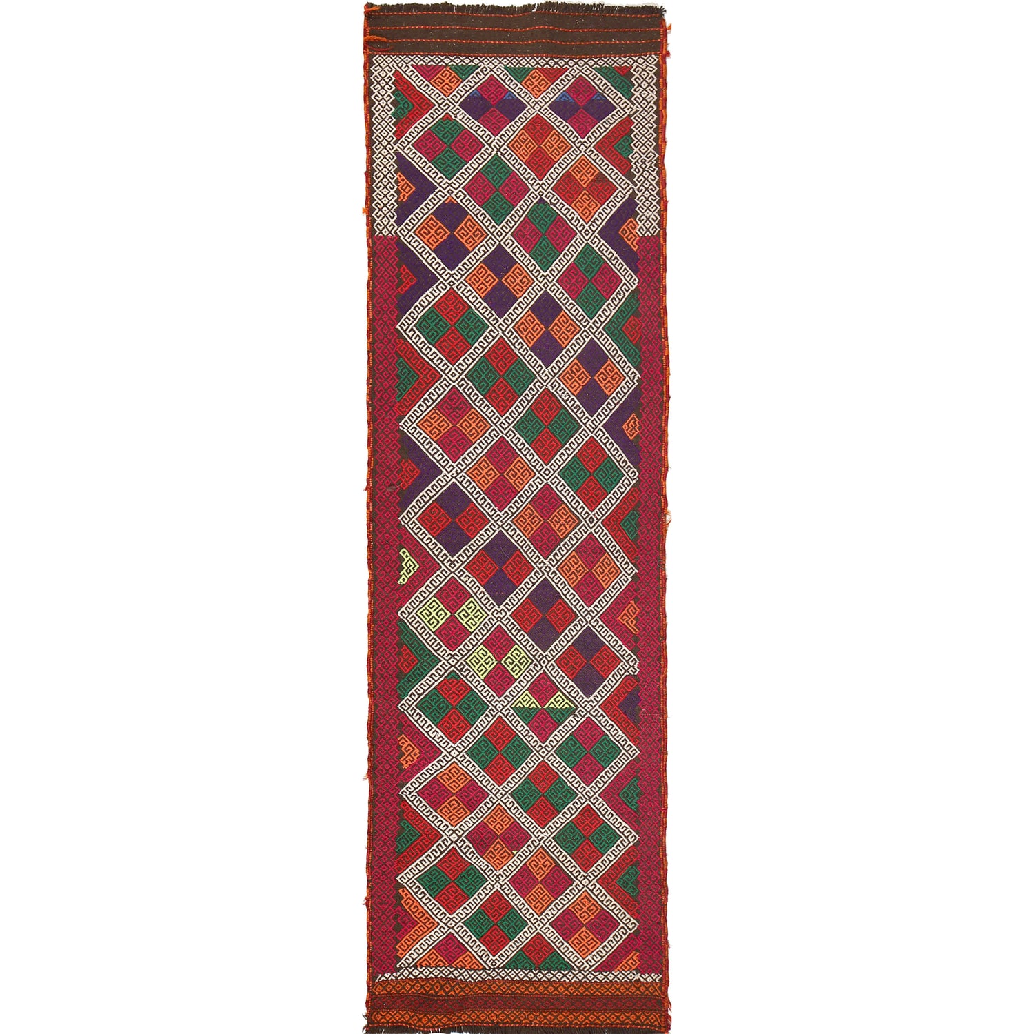 Hand Knotted Suzuni Kelim Runner 2' 6" x 9' 3" (ft) - No. W17123