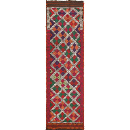 Hand Knotted Suzuni Kelim Runner 2' 6" x 9' 3" (ft) - No. W17123