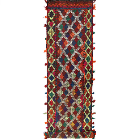 Embroidery Kilim Runner 2' 6" x 10' 6" (ft) - No. W17127