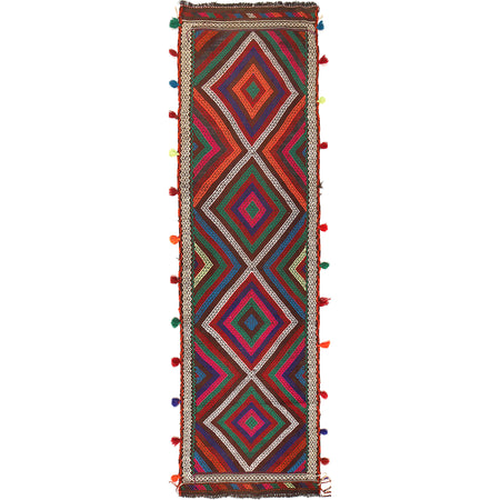 Embroidery Kilim Runner 2' 6" x 9' 1" (ft) - No. W17137