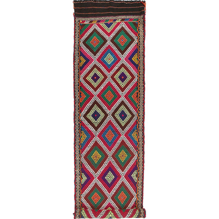 Flatweave Kilim Runner 2' 7" x 10' 10" (ft) - No. W17139