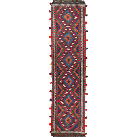 Flatweave Kilim Runner 2' 1" x 8' 11" (ft) - No. W17141