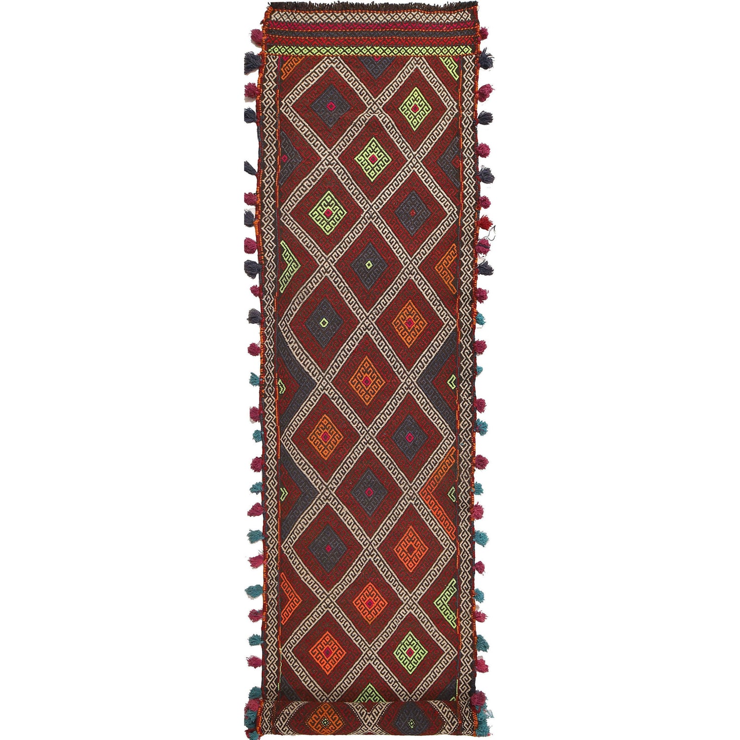 Flatweave Kilim Runner 2' 3" x 10' 10" (ft) - No. W17147