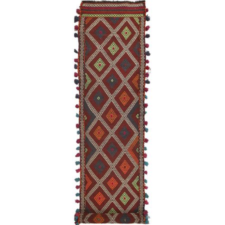 Flatweave Kilim Runner 2' 3" x 10' 10" (ft) - No. W17147
