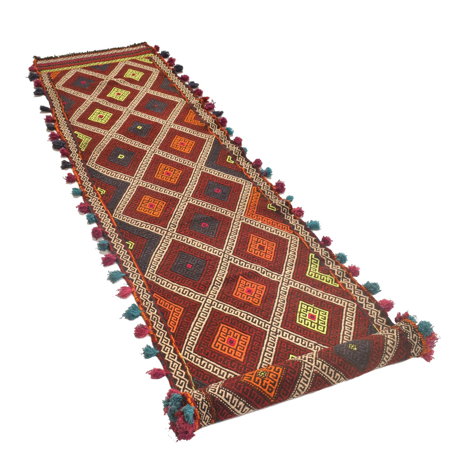 Flatweave Kilim Runner 2' 3" x 10' 10" (ft) - No. W17147