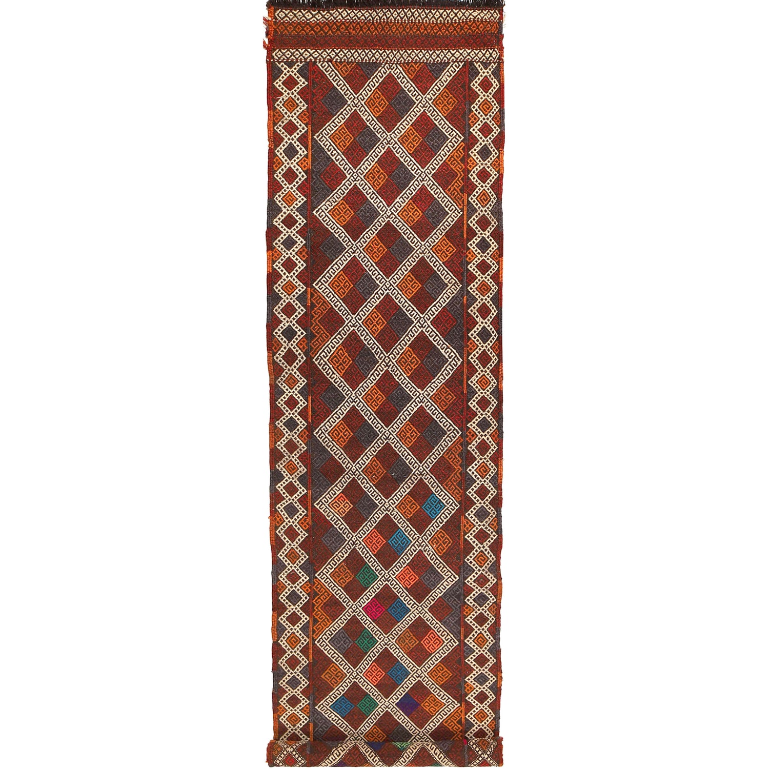 Hand Knotted Suzuni Kilim Runner 2' 6" x 10' 7" (ft) - No. W17152