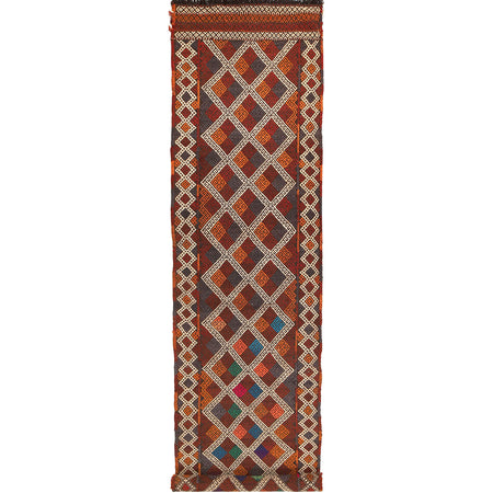 Hand Knotted Suzuni Kilim Runner 2' 6" x 10' 7" (ft) - No. W17152