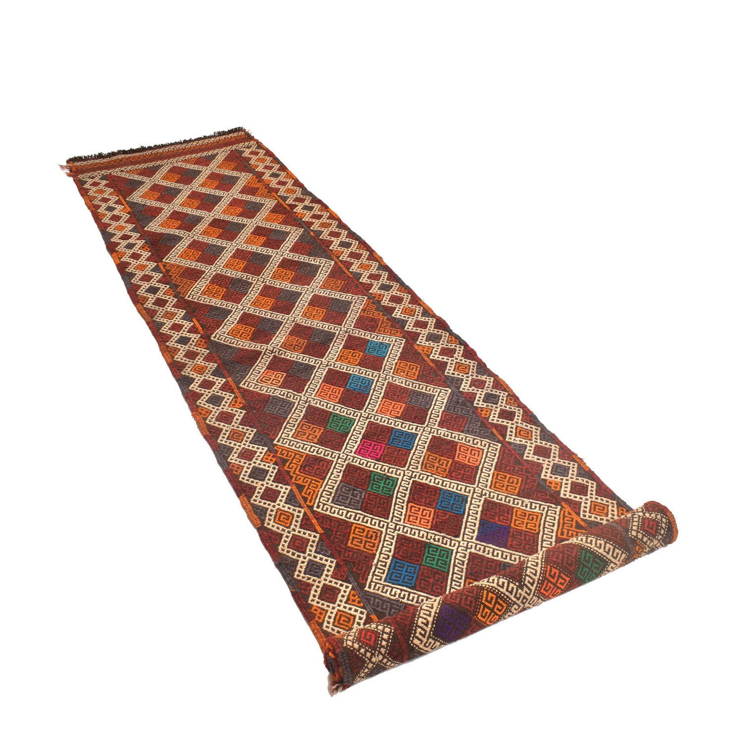 Hand Knotted Suzuni Kilim Runner 2' 6" x 10' 7" (ft) - No. W17152