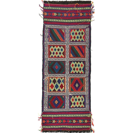 Handmade Suzani Kilim Runner 2' 10" x 4' 9" (ft)- No. W17157