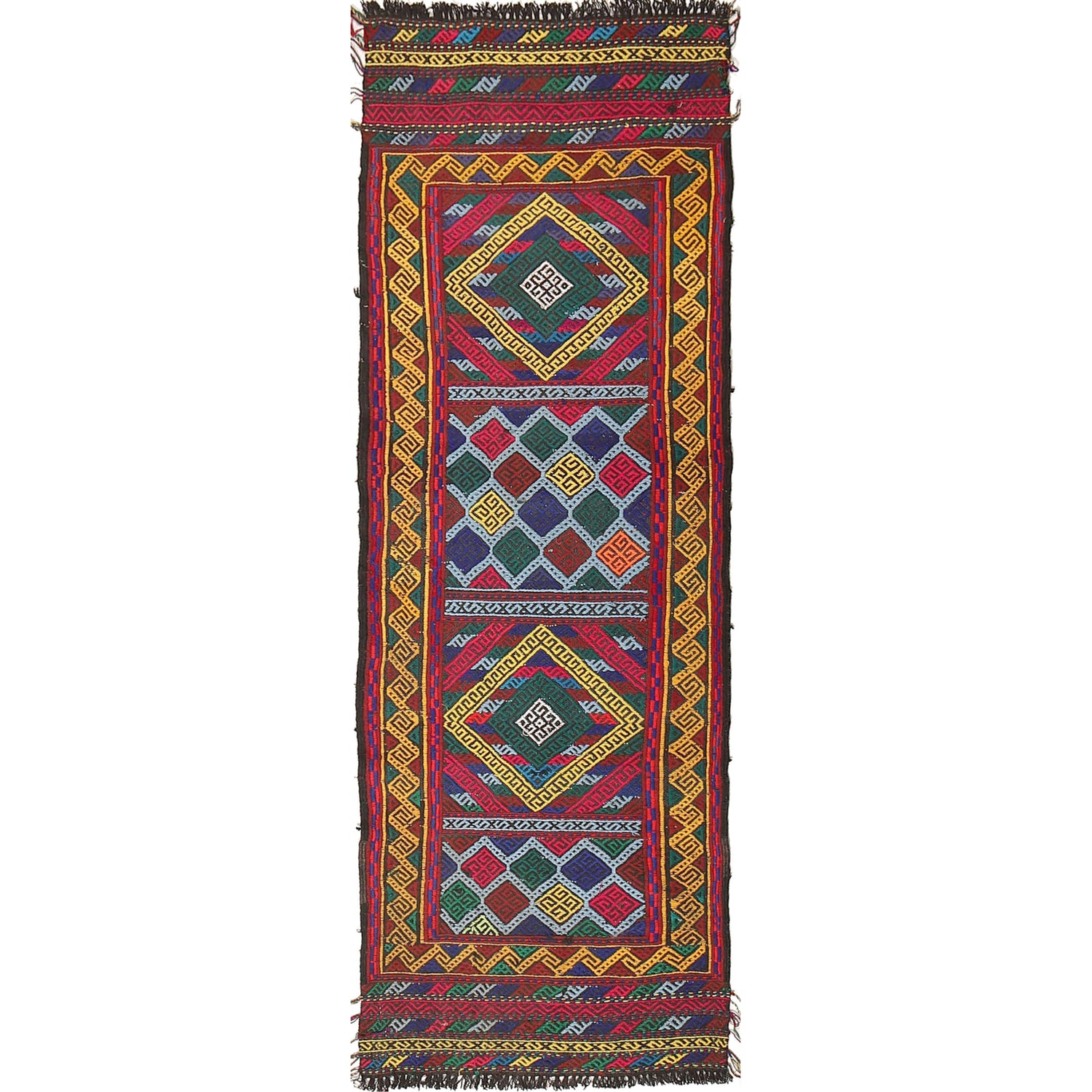 Handmade Suzani Kilim Runner 1' 8" x 5' 3" (ft) - No. W17158