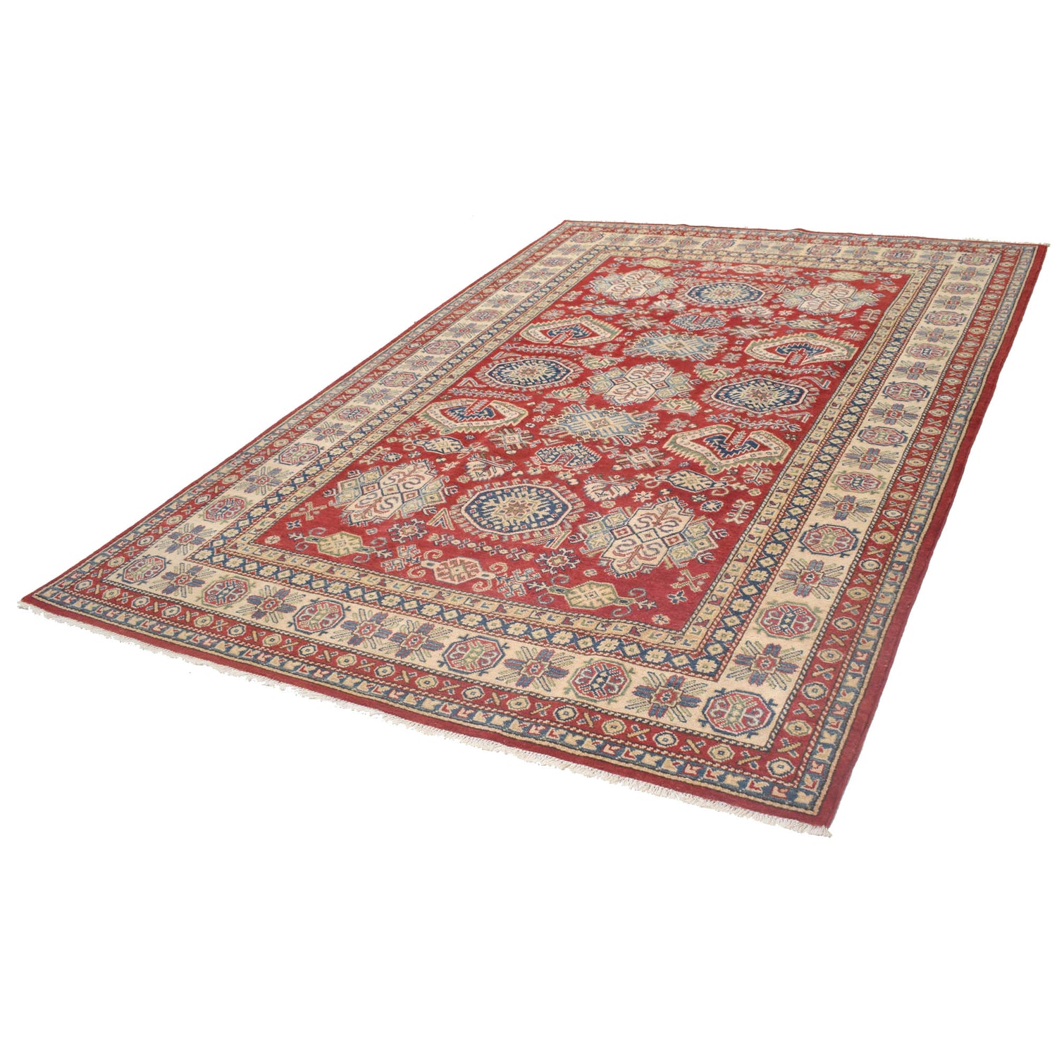 Red Color Kazak Rug 6' 4 x 9' 5 (ft) - No. W17160