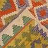 Handmade Vegetable Kilim 3' 2  x 4' 7 (ft) - No. W17292