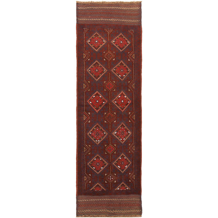 Red Mashwani Short Runner 2' 1 x 7' 5 (ft) - No.W17591